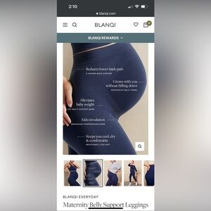 Navy Blanqi Maternity Leggings